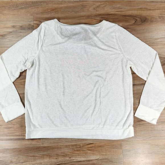 🔸️NWT Victoria's Secret Cream "Bombshell" Burnout Long Sleeve Sweater XLarge - Picture 3 of 12